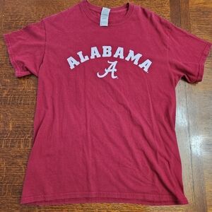 Gilden Aabama Roll Tide red tee shirt mens medium 100% cotton